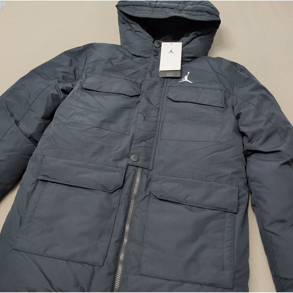 NWT Nike Air Jordan Jumpman Puffer Cargo Jacket 95D127-023 Boys L WARM